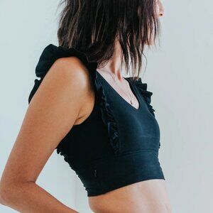 Senita Athletics Black Sports Bra